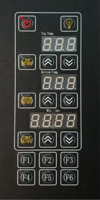 tanda mesin oven gas deck menyala