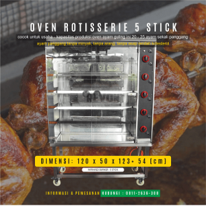 oven gas rotisserie 5 stick