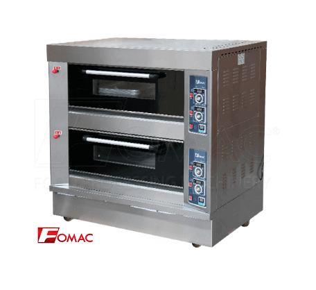 Oven Gas 2 Deck 4 Loyang Otomatis Api Atas Bawah