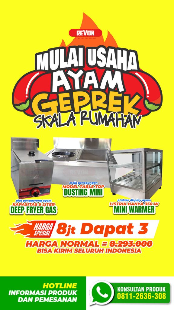 Paket Usaha Ayam Geprek Rumahan Ekonomis