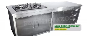Cabinet Kompor Tanam Stainless 3 Tungku | Stainless Steel