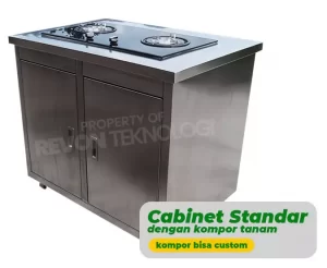 Kabinet Meja Kompor Tanam Standar | Stainless Steel