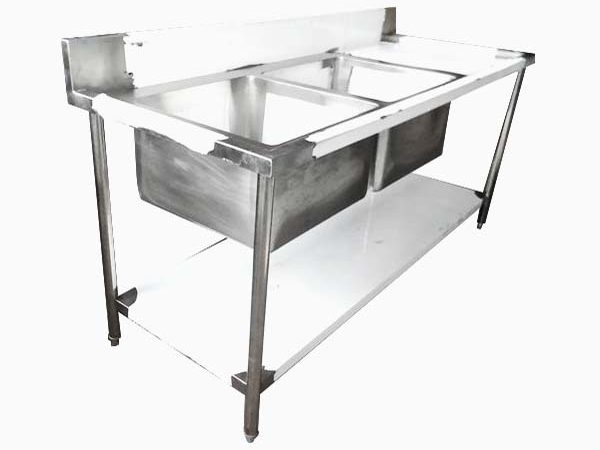 Kitchen Sink Stianless Steel 2 Bak 2 Susun Dan Drainboard Pengering