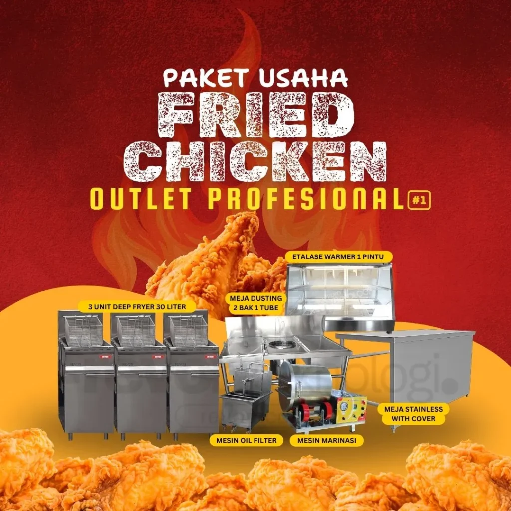 Perlengkapan Paket Usaha Fried Chicken Professional