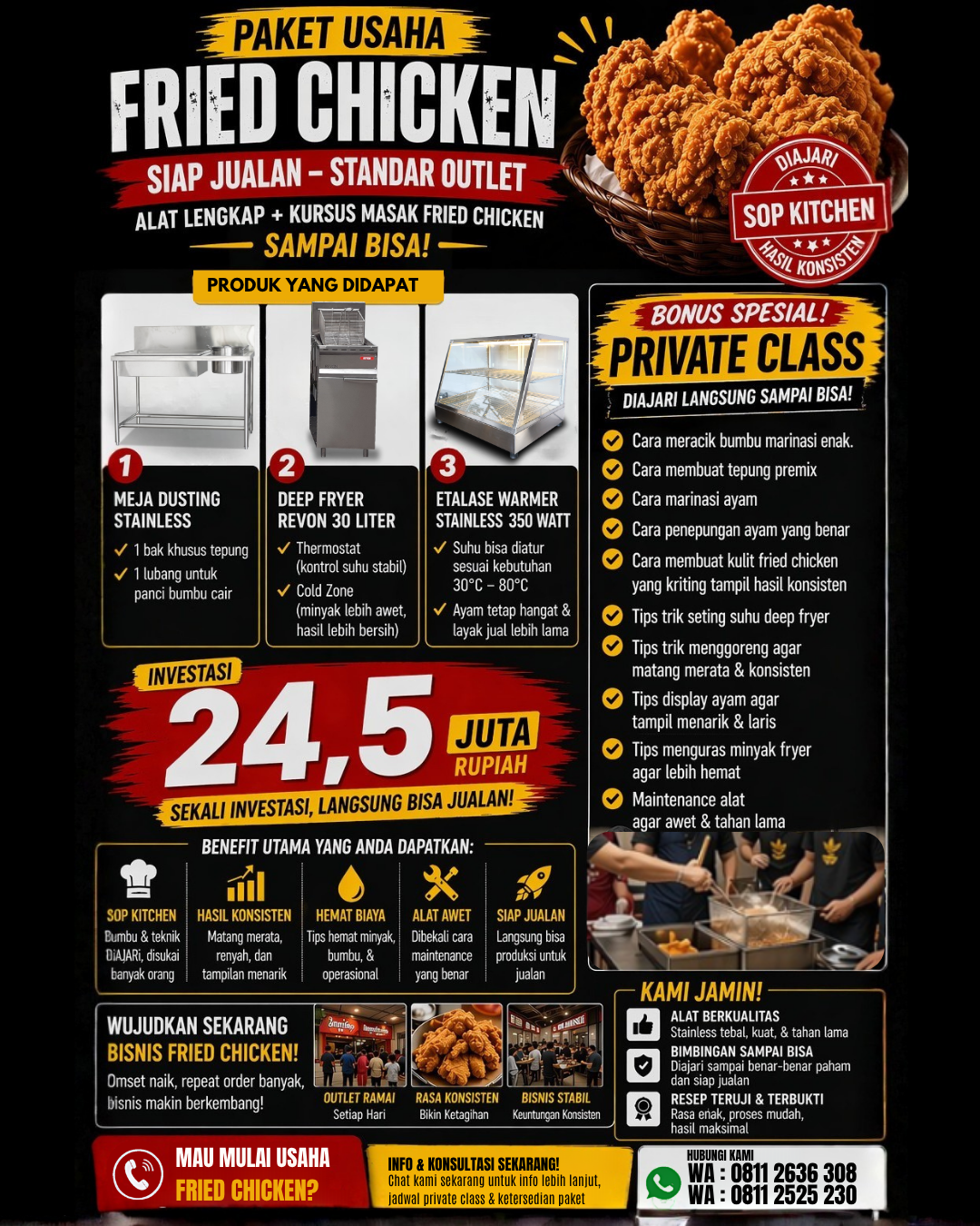Perlengkapan Usaha Fried Chicken Pemula