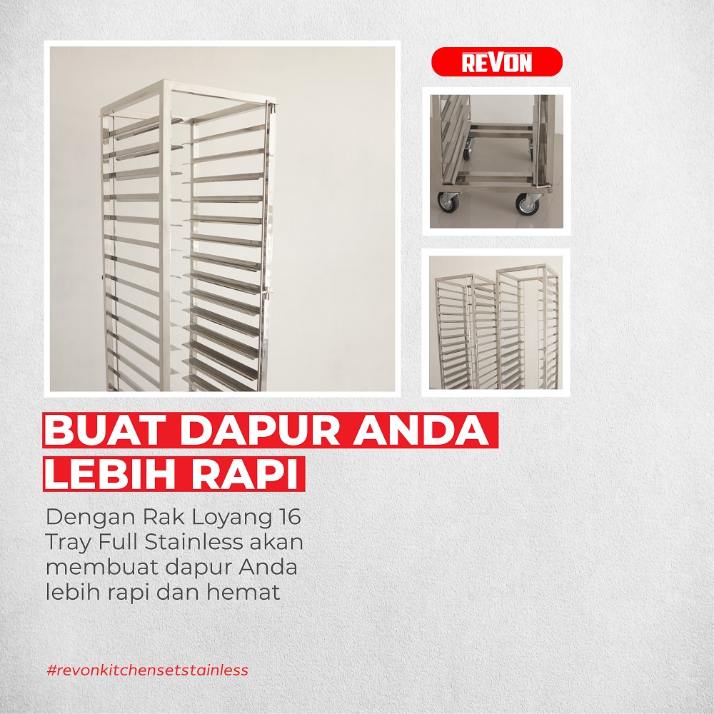 Jual Rak Loyang 16 Tray di Sleman | Stainless | Custom