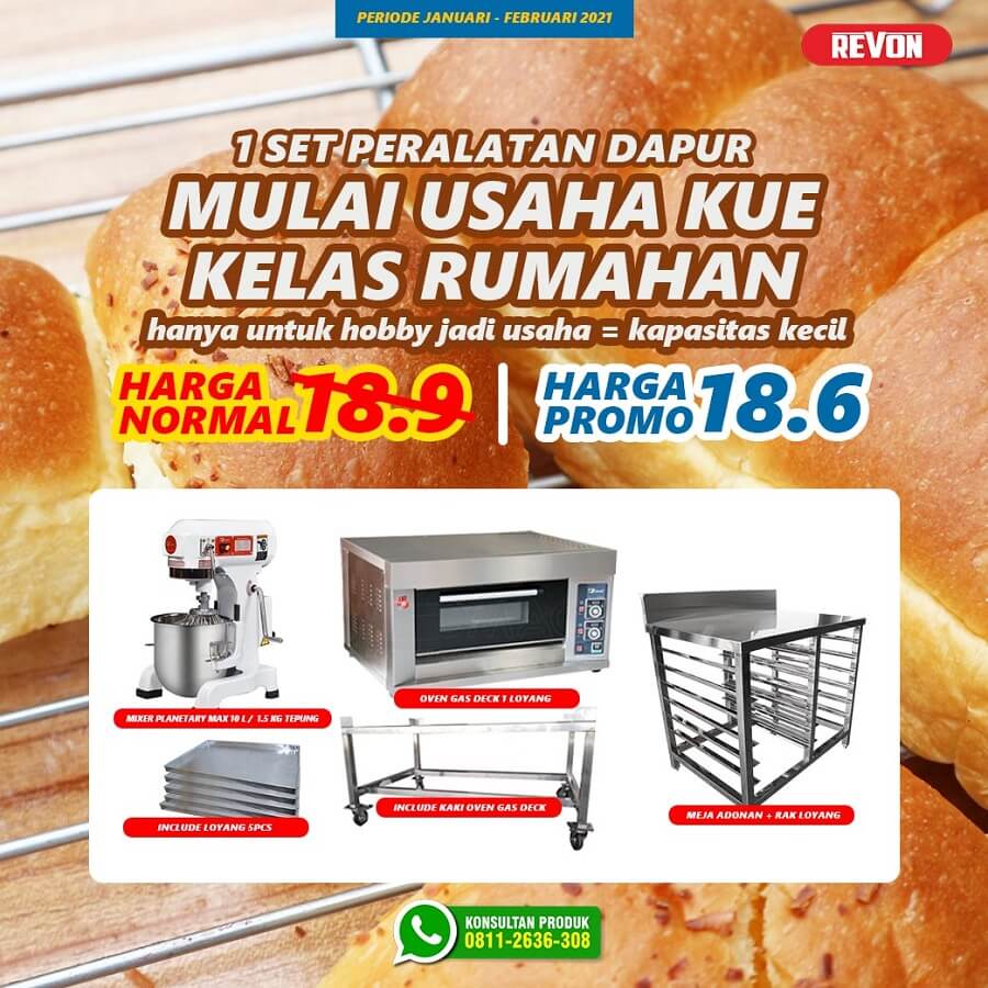 Paket Alat Usaha Roti Di Jayapura Mulai Bisnis Bakery Revon