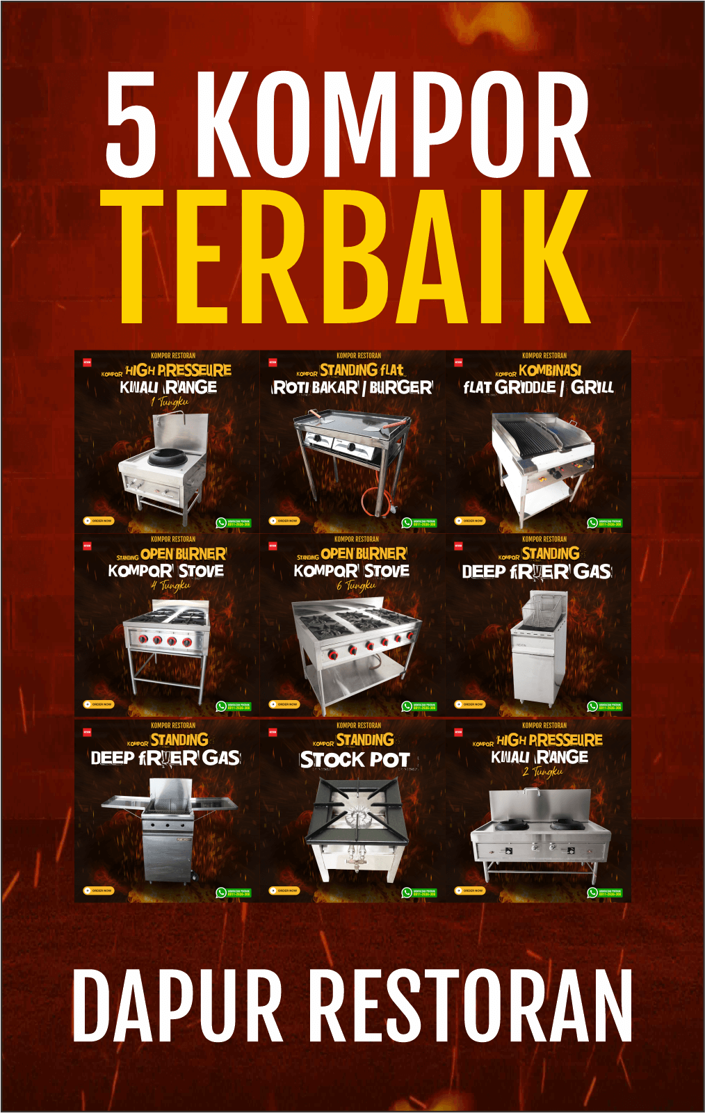 Kompor Restoran di Wonosobo | Harga Fabrikasi Langsung