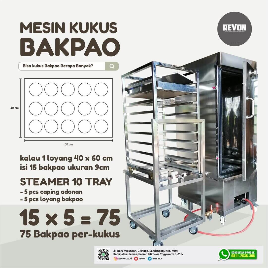 Jual Mesin Kukus Bakpao Di Sidoarjo | Harga Produsen