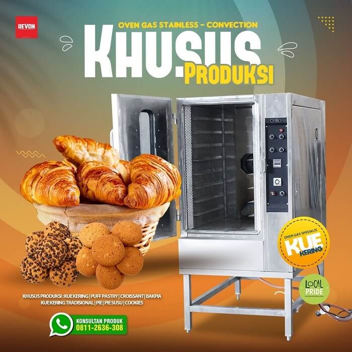 Mesin Kue Kering Tuban | Oven Gas Convection 8 Tray Otomatis