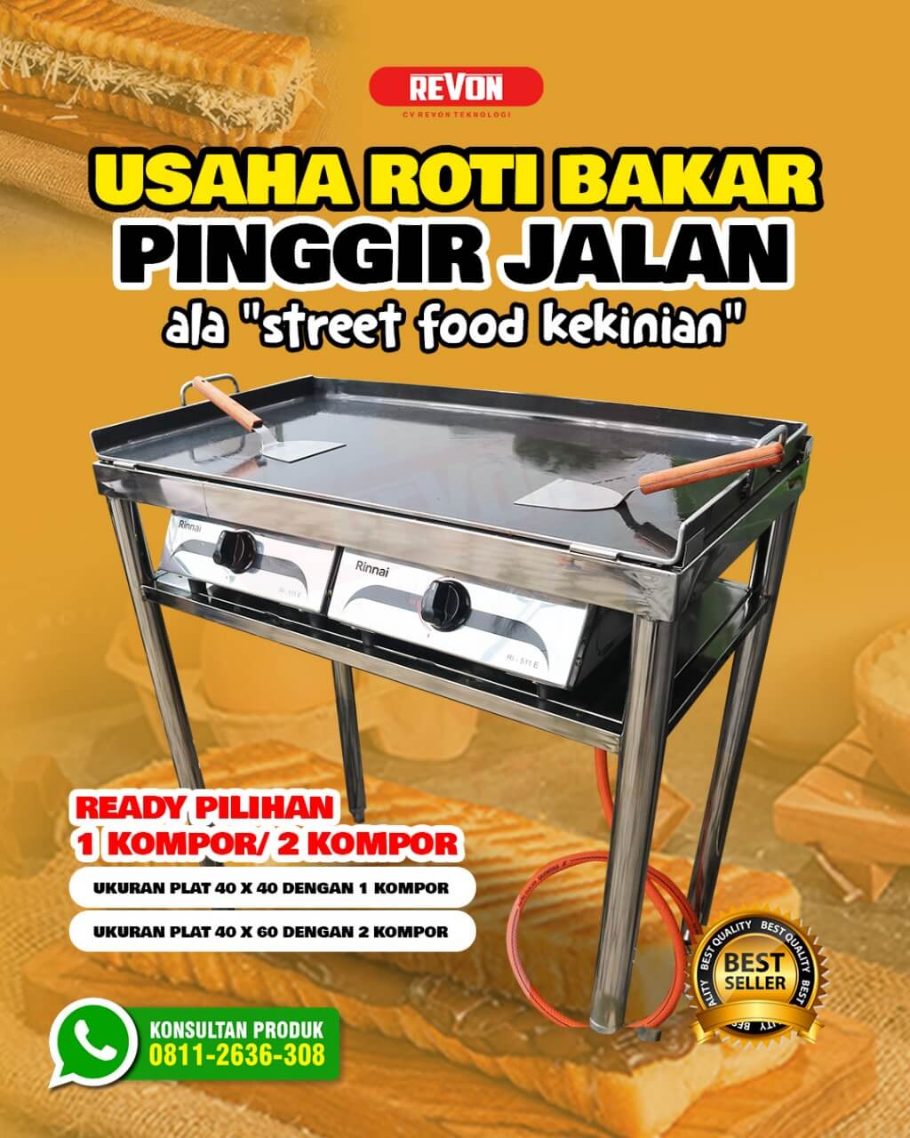 Bisnis Roti Bakar Kekinian Pinggir Jalan | Pakai Kompor Portable