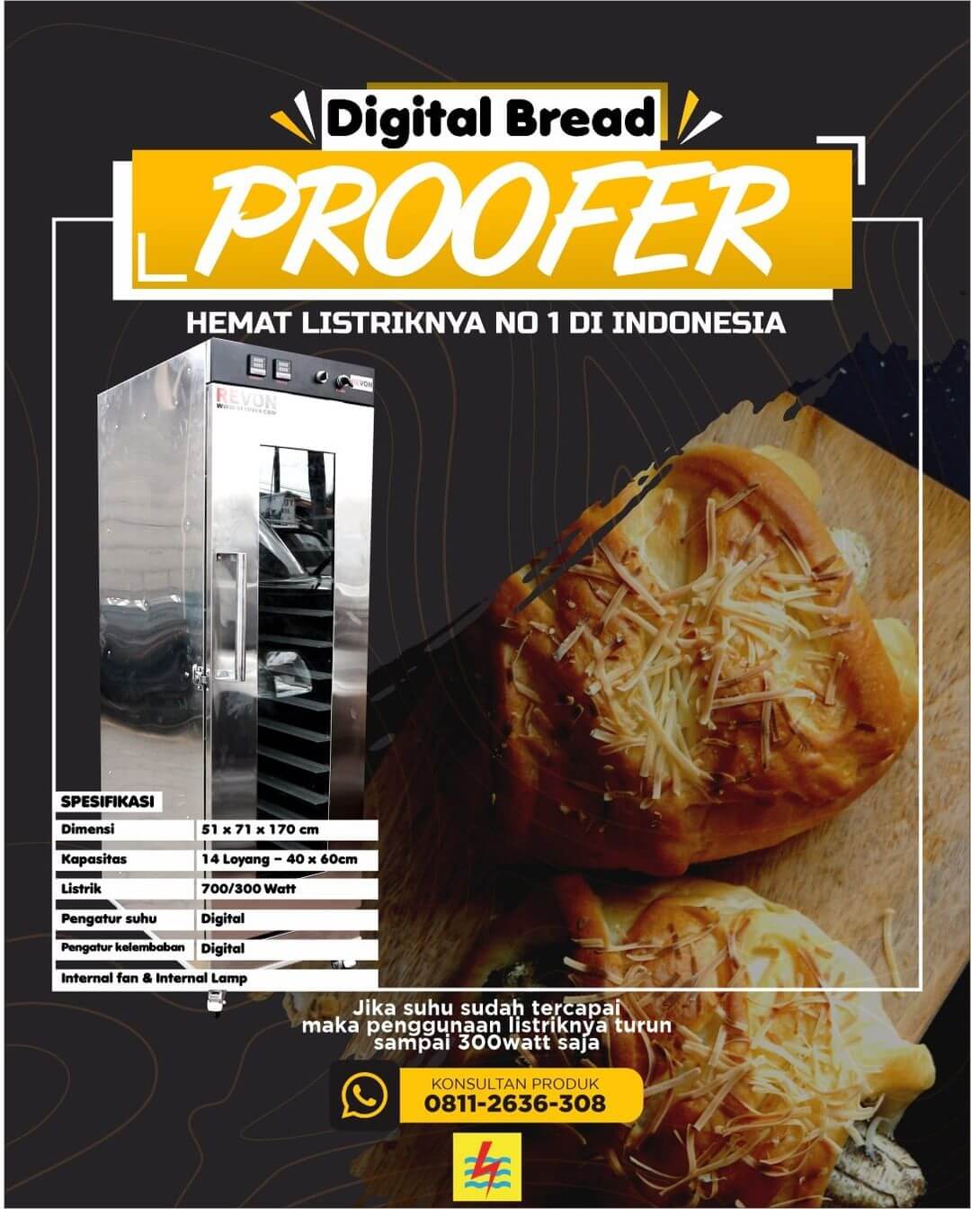 Mesin Bread Proofer Roti Cirebon | Paling Hemat Listrik