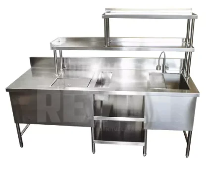 Meja Bar Cafe | Coffee Shop Stainless 2 Meter All In One