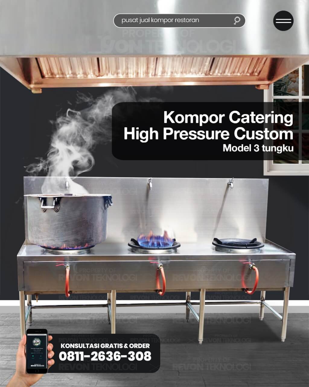 Pusat Fabrikasi Kompor Besar Untuk Catering