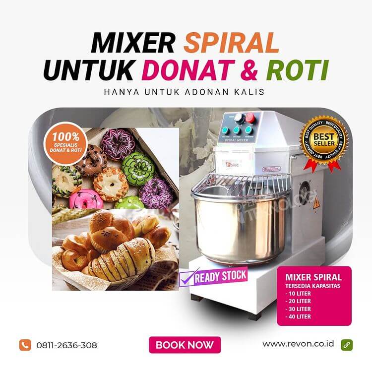 Pusat Mixer Spiral Bogor | Terbaik Untuk Roti & Donat