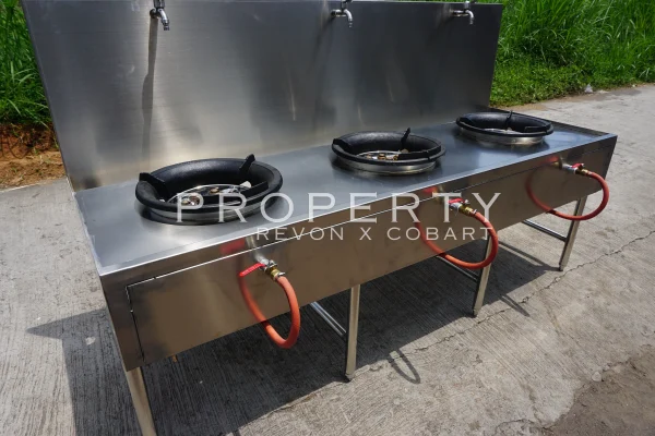 Kompor Stainless High Pressure 3 Burner