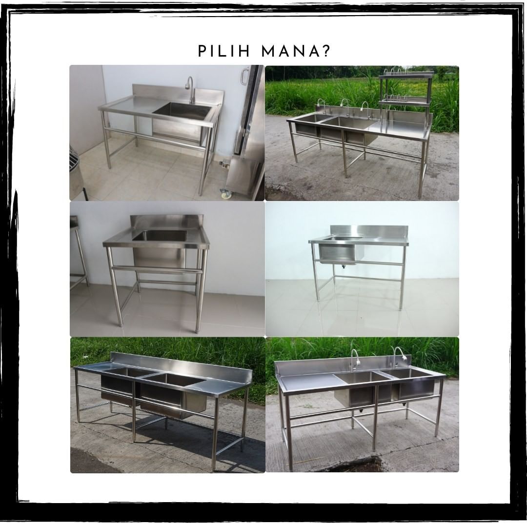 Ukuran Wastafel Cuci Piring Stainless Merk Revon | Bisa Custom