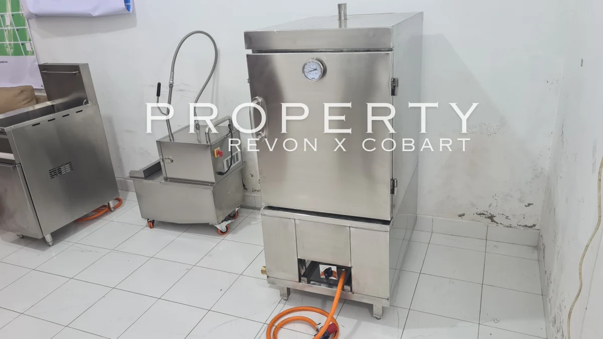 Mesin steamer 5 tray stainless steel