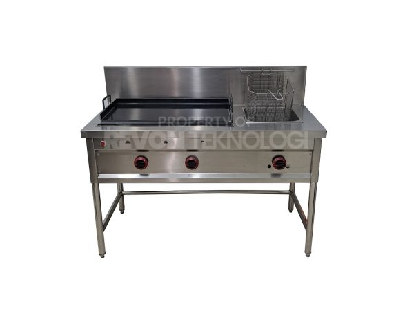 Kompor Griddle Fryer Stainless Dapur Burger