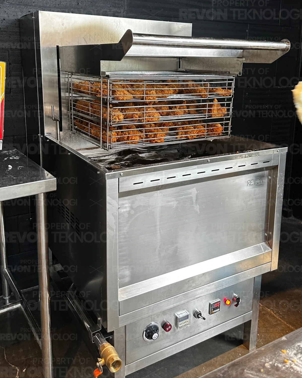 Deep Fryer Lifting 3 Rack Kapasitas 100 Potong Ayam Fried Chicken
