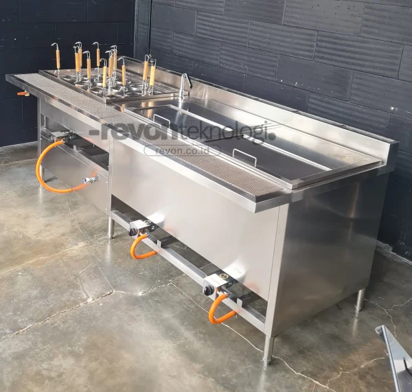 Kompor Mie Ayam 12 Lubang Extra 2 Chamber Kuah Bakso