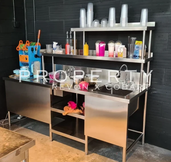 Meja Bar Cafe Stainless Steel All In One