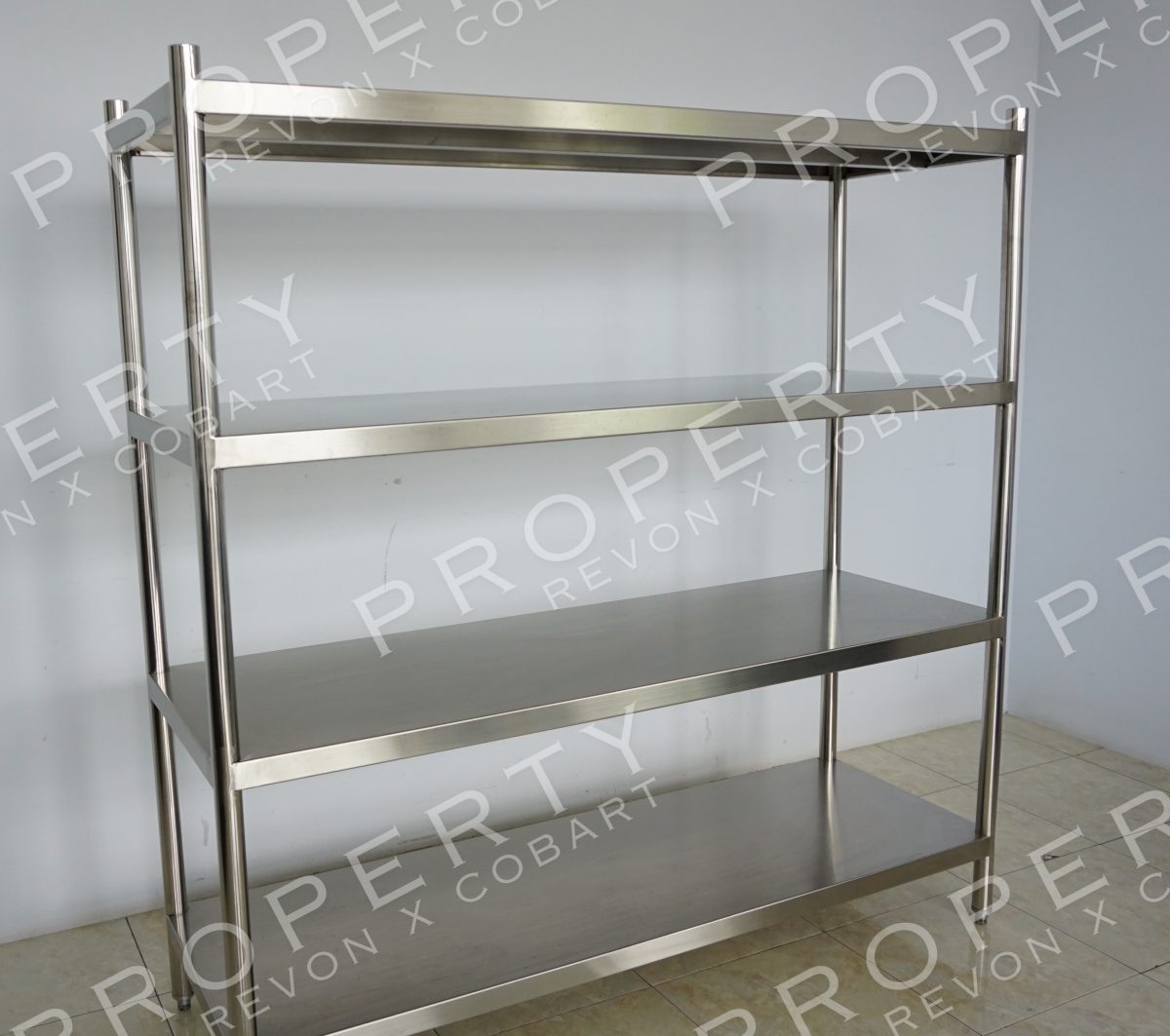 Solid Pan Rack 4 Tier Stainless Steel