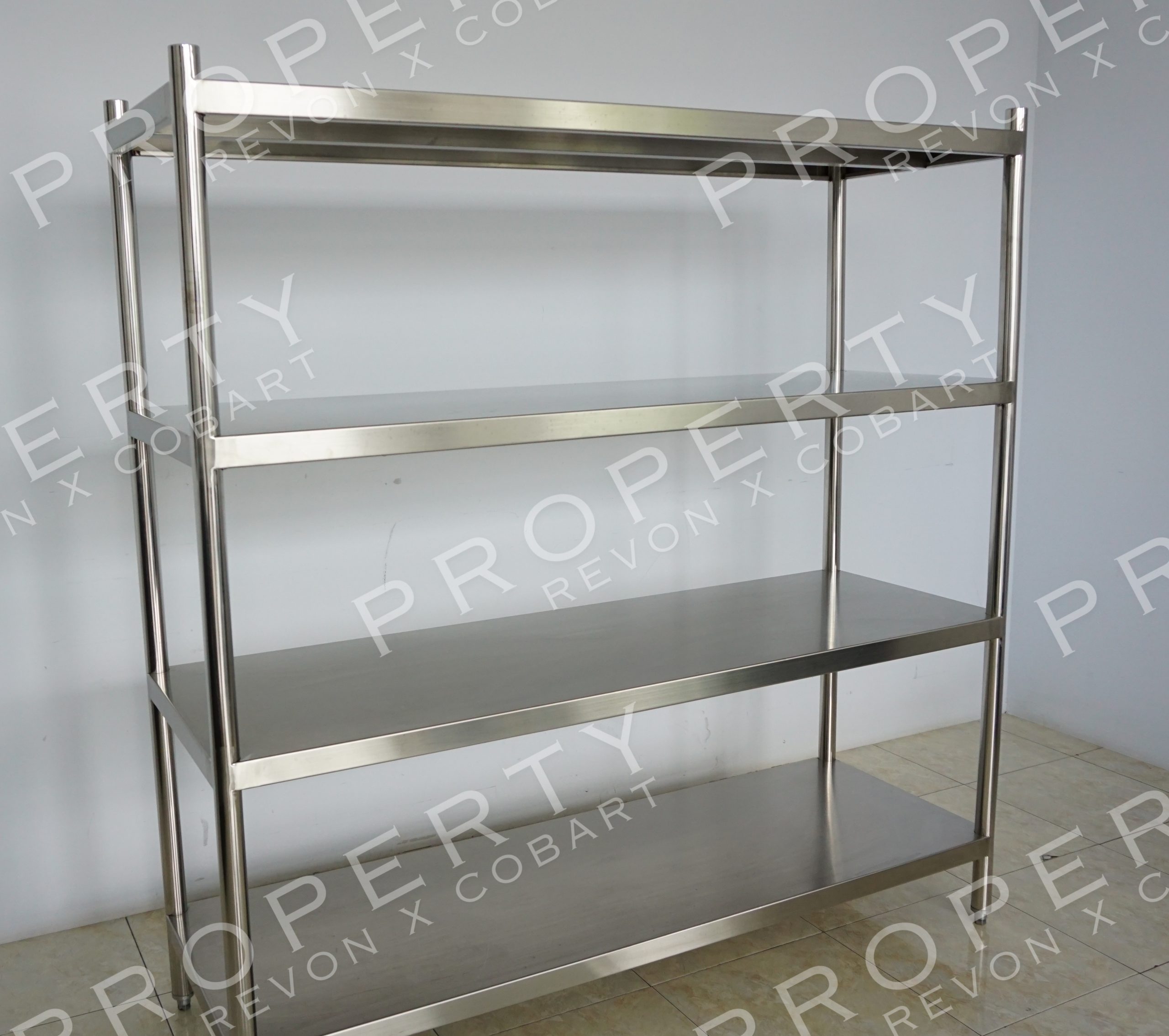 Solid Pan Rack 4 Tier Stainless Steel