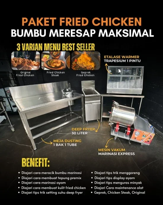 1 Set Peralatan Fried Chicken Hemat Minyak Maksimal